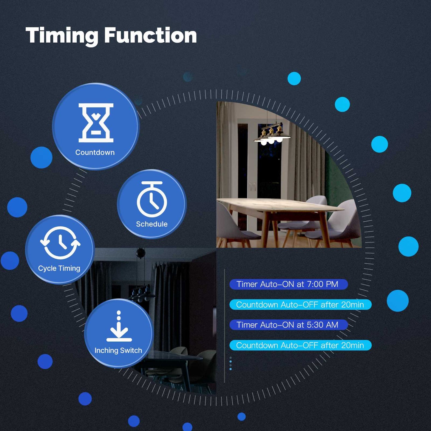 Matter WiFi Smart Push Button Light Switch App Control Neutral Wire Required EU Verison