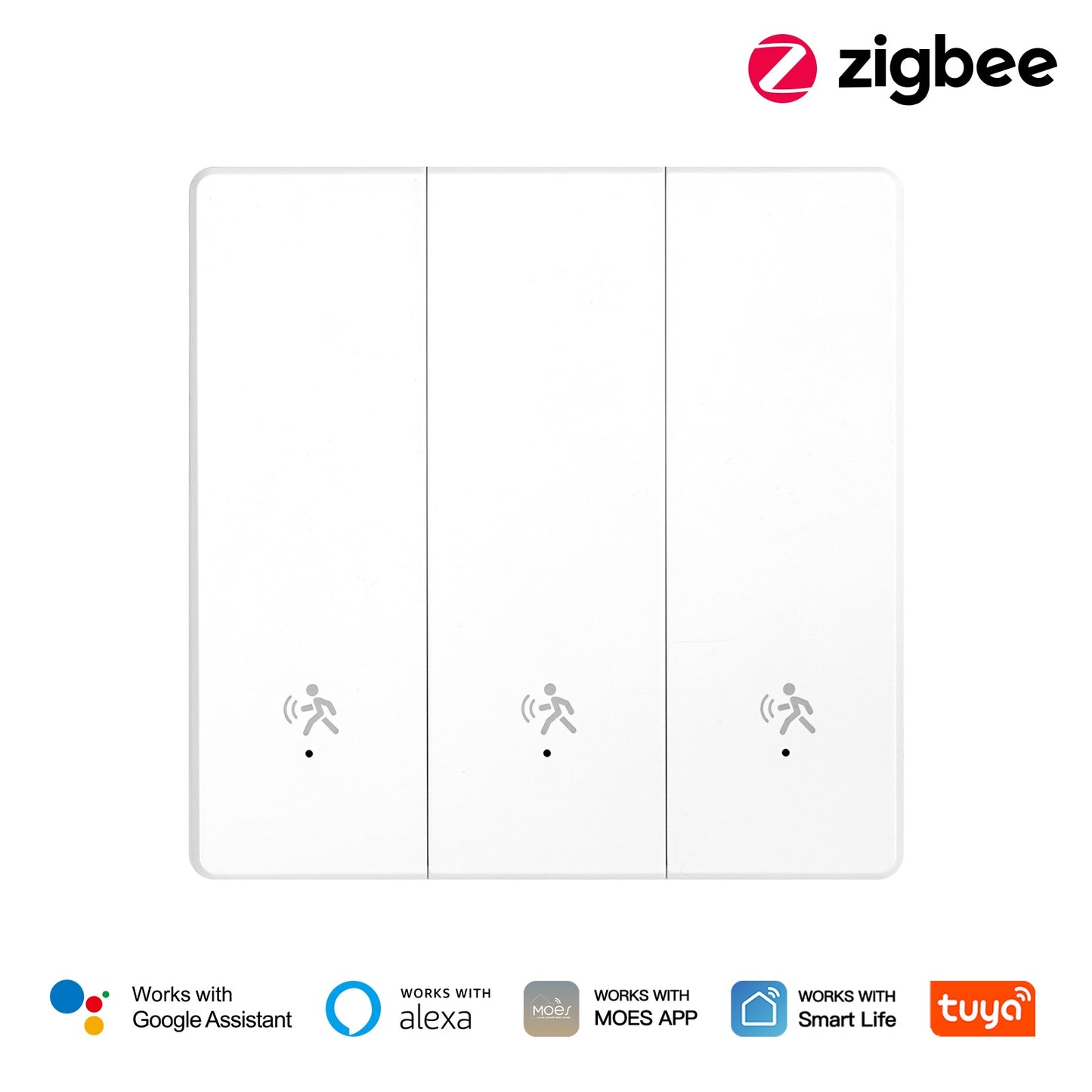 Tuya Zigbee Smart Human Presence mmWave Radar Detection Wall Light Switch Neutral Wire Optional EU Version