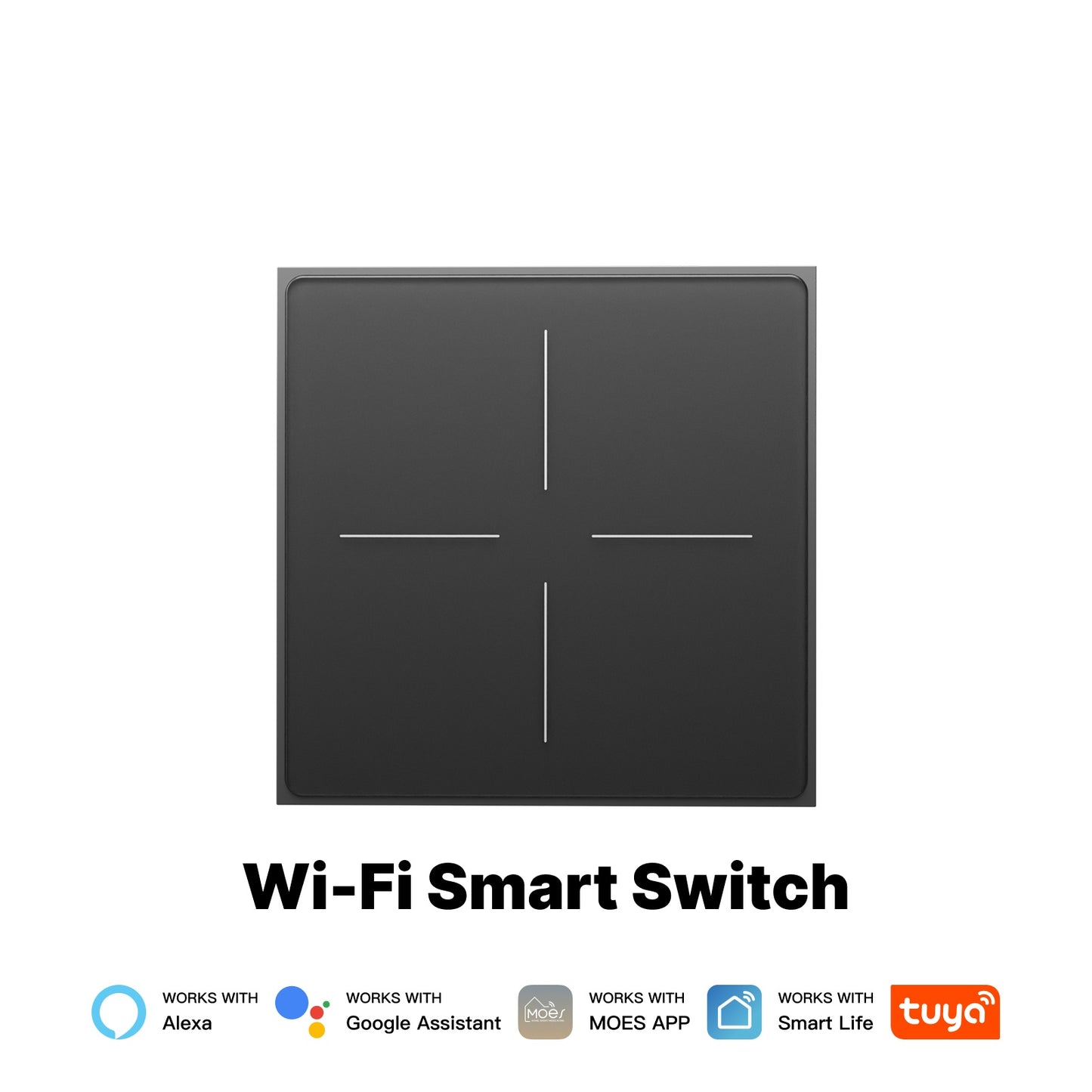 Stern Feder Serie WiFi Smart Switch Push Button Mit Neutral Licht Szene 2in1 Schalter EU Version
