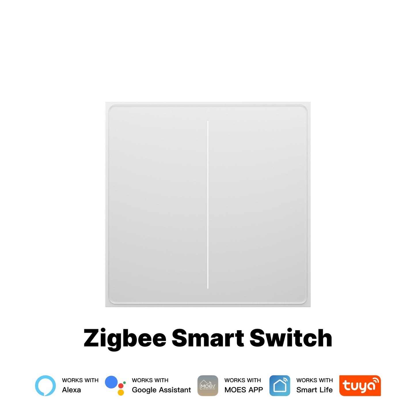 Interruptor inteligente ZigBee de la serie Star Feather, pulsador con luz neutra, 2 en 1, versión UE