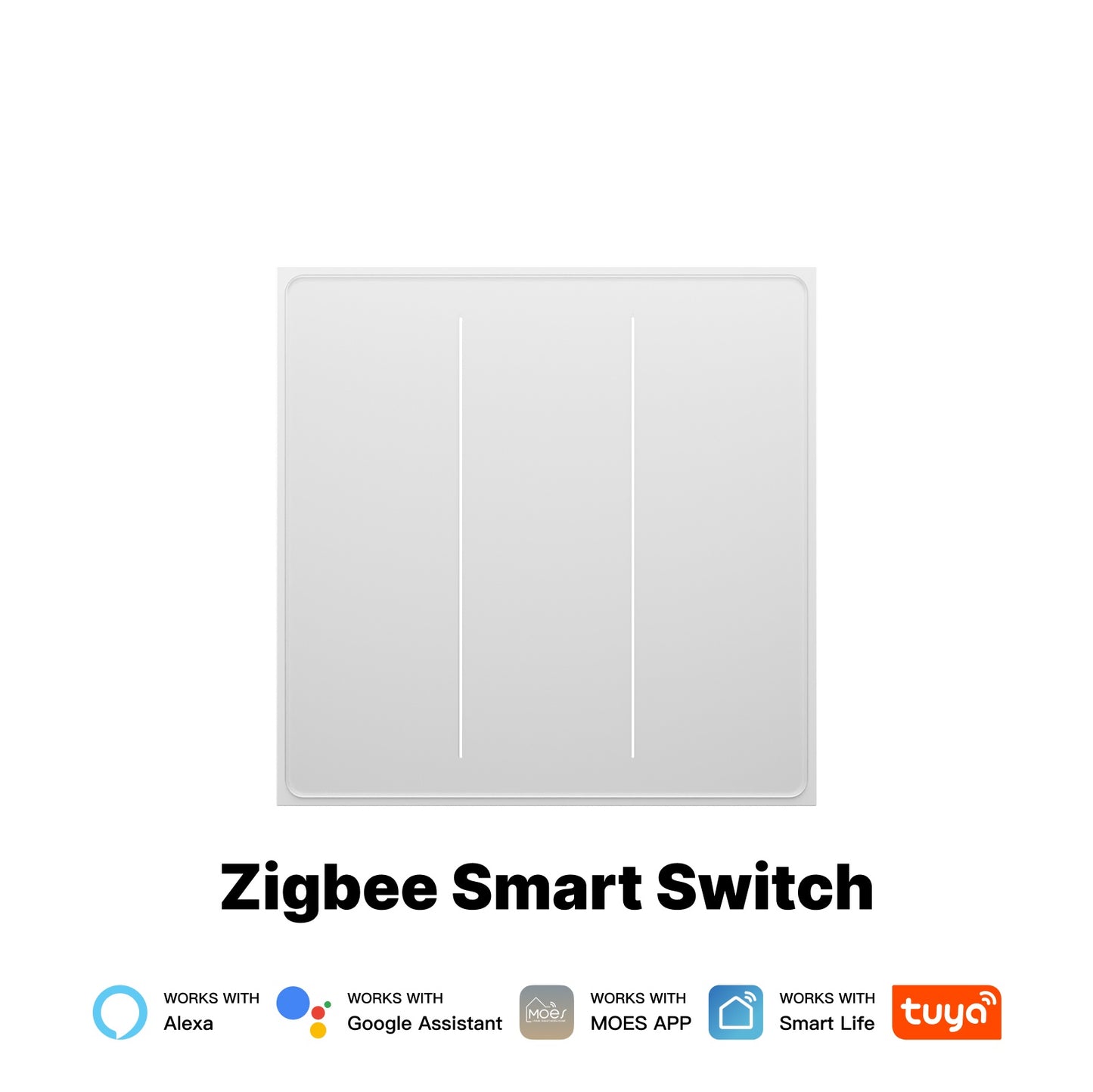 Interruptor inteligente ZigBee de la serie Star Feather, pulsador con luz neutra, 2 en 1, versión UE