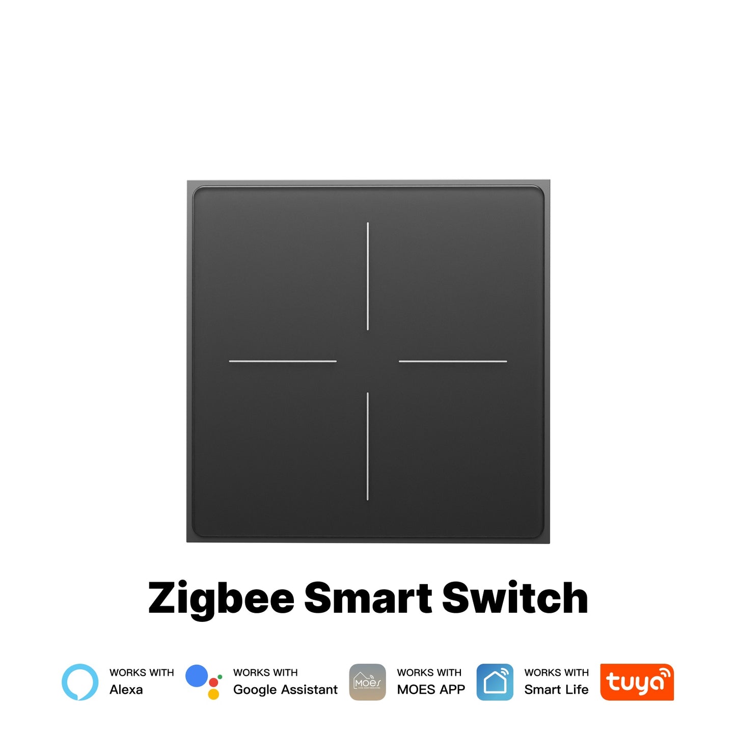 Interruptor inteligente ZigBee de la serie Star Feather, pulsador con luz neutra, 2 en 1, versión UE