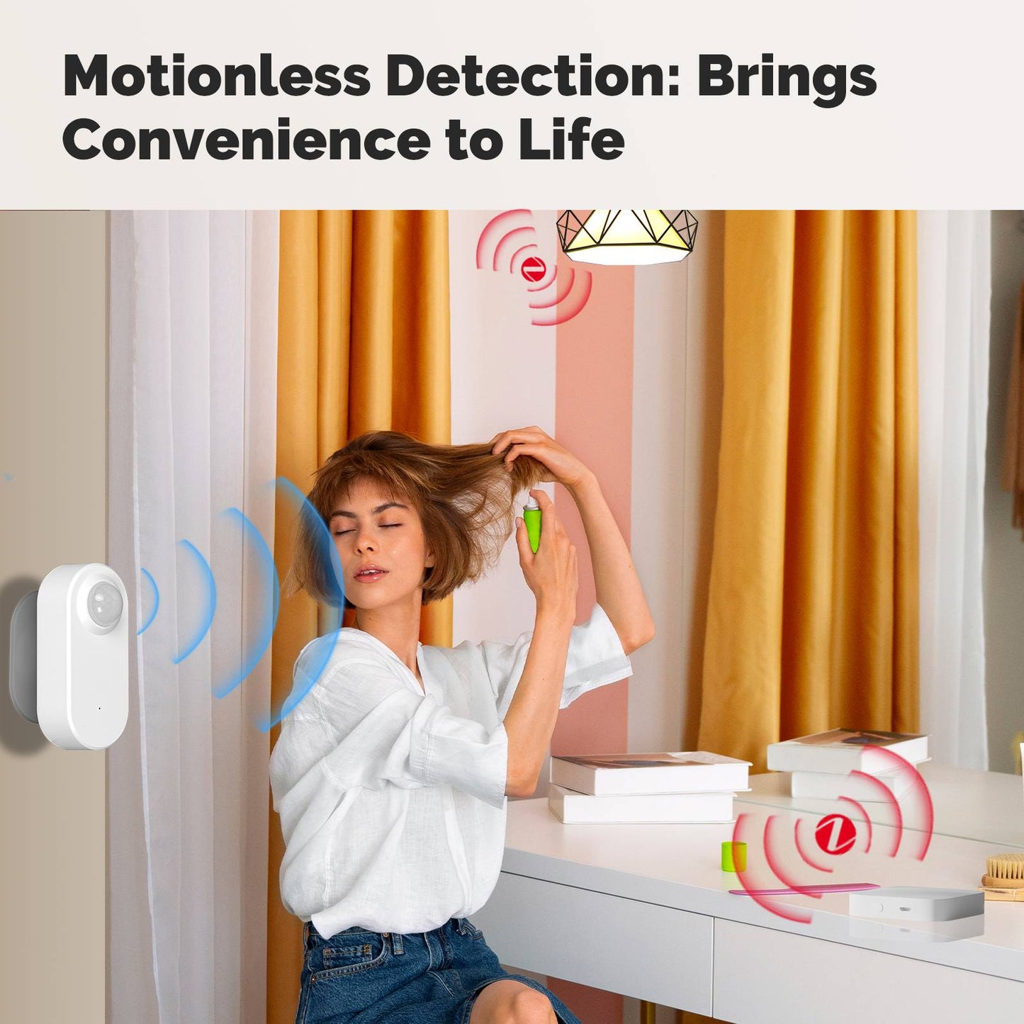 Sensor PIR de presencia humana ZigBee Smart mmWave con monitoreo remoto y detección de movimiento e inmovilidad