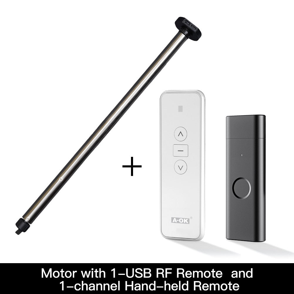 Rechargeable Tubular Roller Blind Motor RF433 Remote Control - MOES