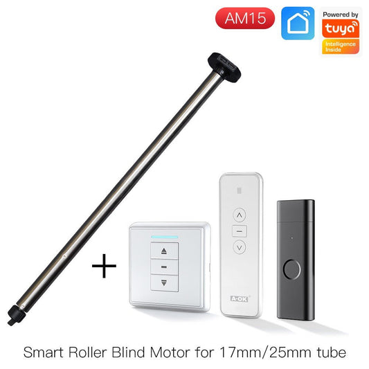 Rechargeable Tubular Roller Blind Motor RF433 Remote Control - MOES