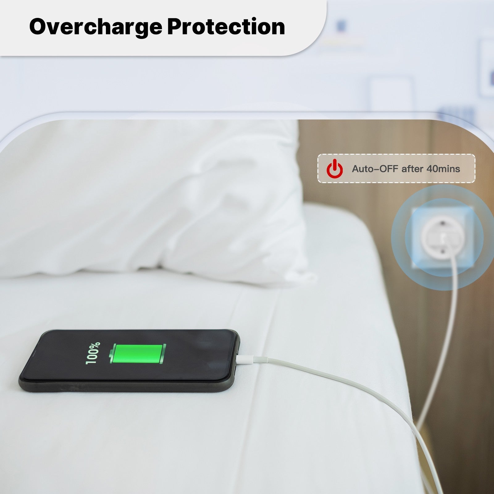 Smart Plug Matter WiFi Socket 16A Outlet Power Monitor EU Version