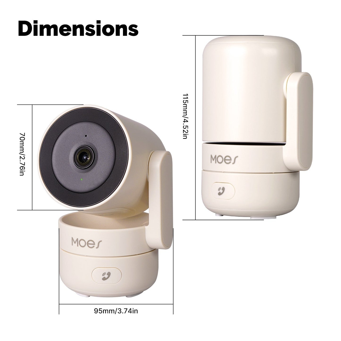 Tuya WiFi 4MP Indoor Security Camera with Night Vision and Motion Detection - MOES