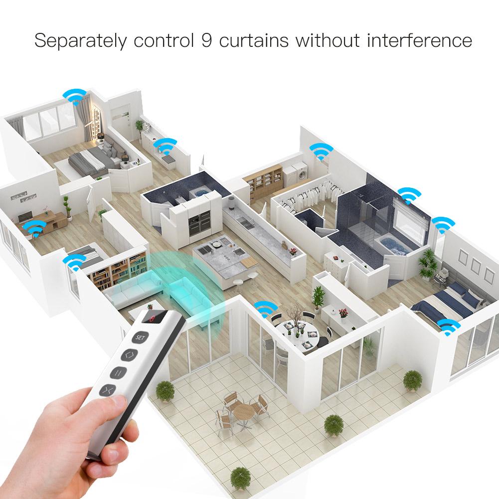 Separately control 9 curtains without interference - Moes