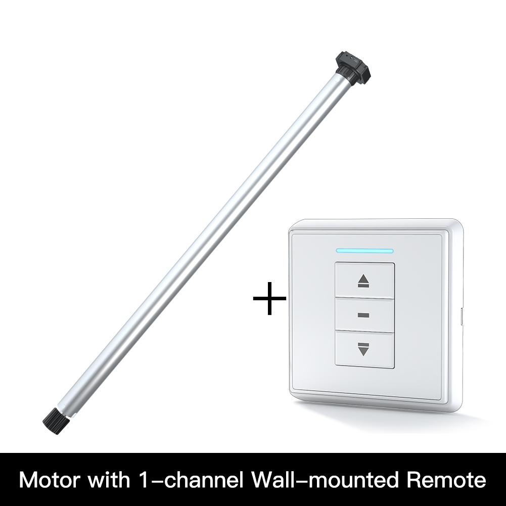 Automatic 15mm USB Rechargeable Tubular Roller Blind Motor for 17mm 25mm Tube Motorized Electric Roller Blind Shade Built-in Receiver RF433 Remote Control for 25mm Tube RF Remote Control - Moes