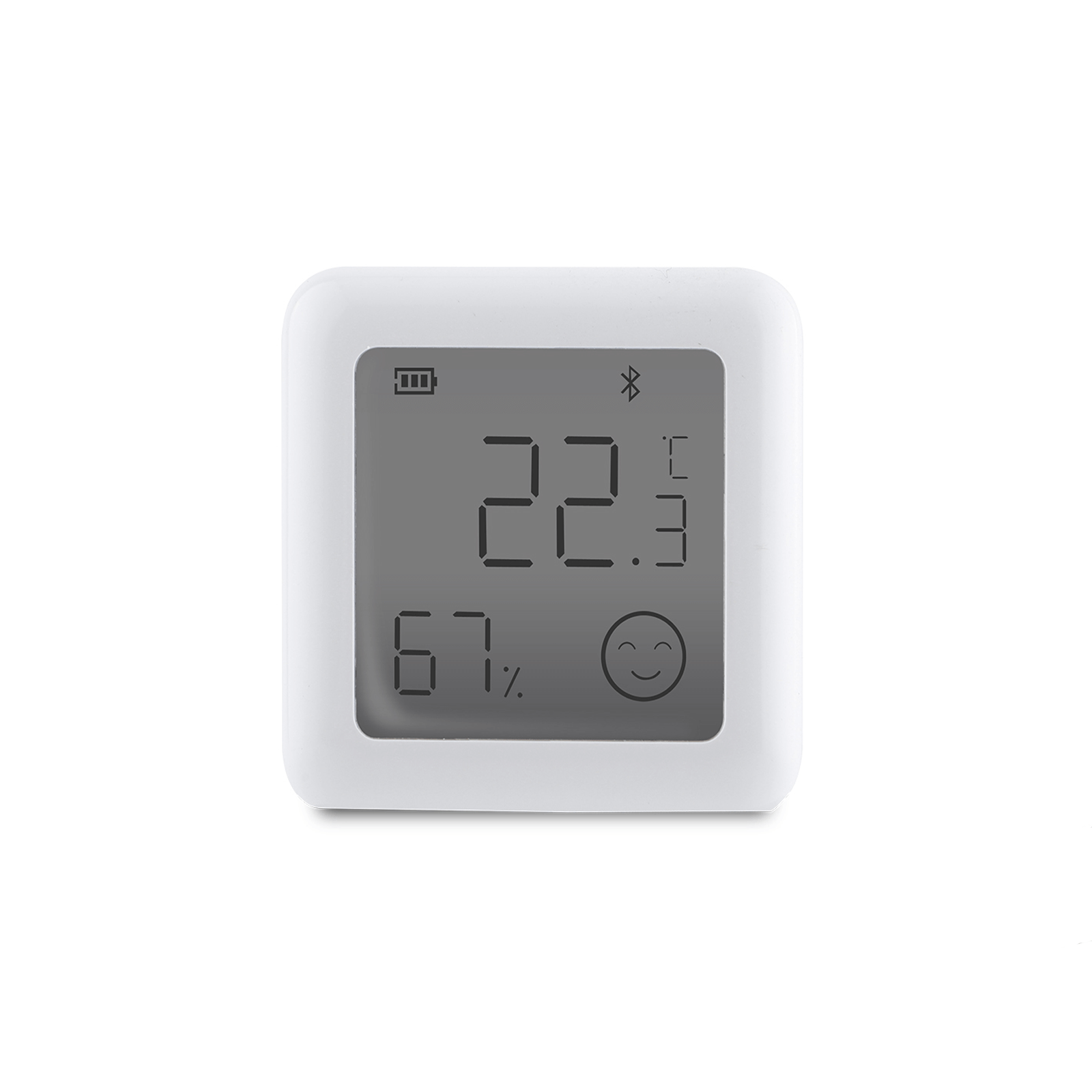 Bluetooth Digital Electronic Temperature and Humidity Meter Gauge  (Thermometer and Hygrometer in one with LCD Display) - Room Humidity and Temperature  Sensor Gauge with Remote App Monitoring, Notification Alerts, 2 Years Data