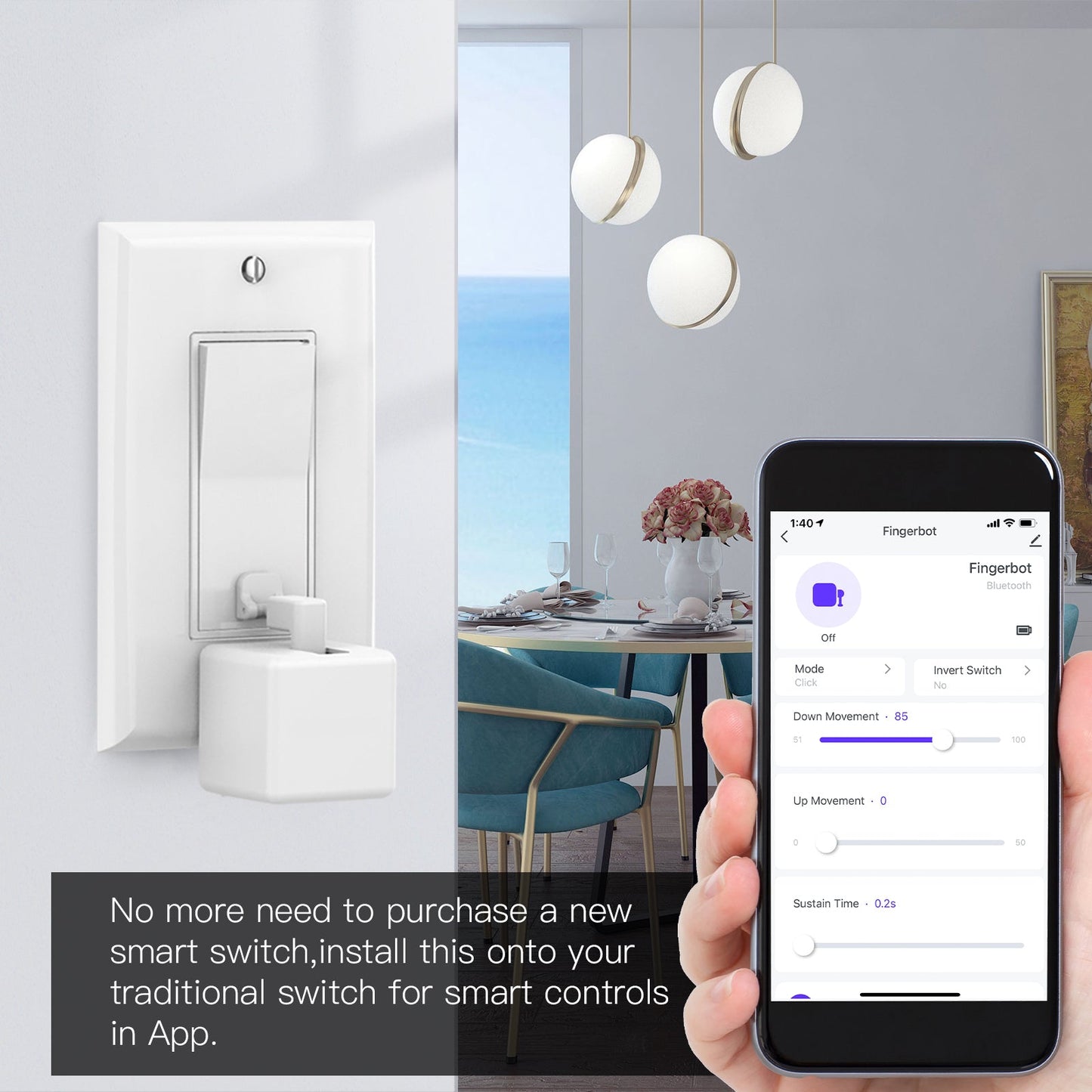 Bluetooth Tuya Smart Fingerbot Bot Button Pusher Smart Life Tuya App Control - MOES