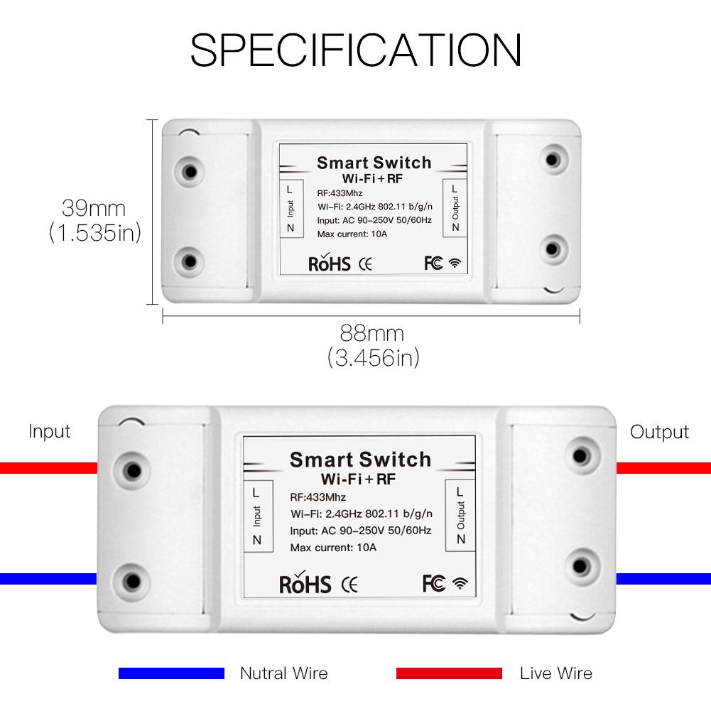 DIY WiFi RF Smart Light Switch Universal Breaker - Moes