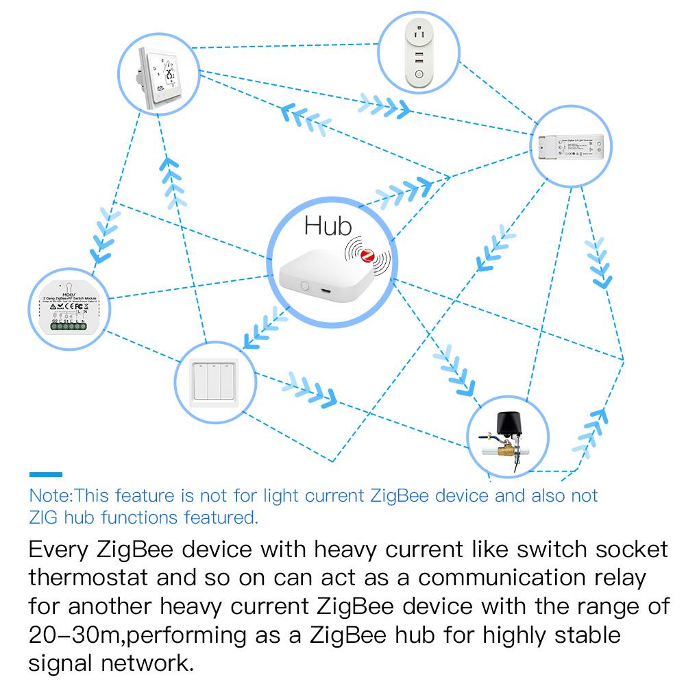 EU ZigBee3.0 Dual USB Wireless Socket Plug 2MQTT Setup Available - Moes