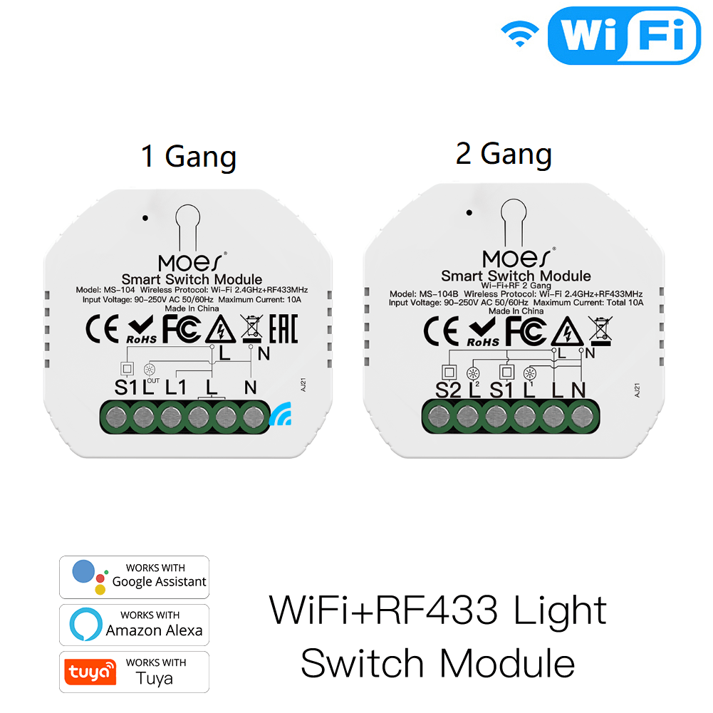 WiFi+RF433 Light Switch Module - Moes