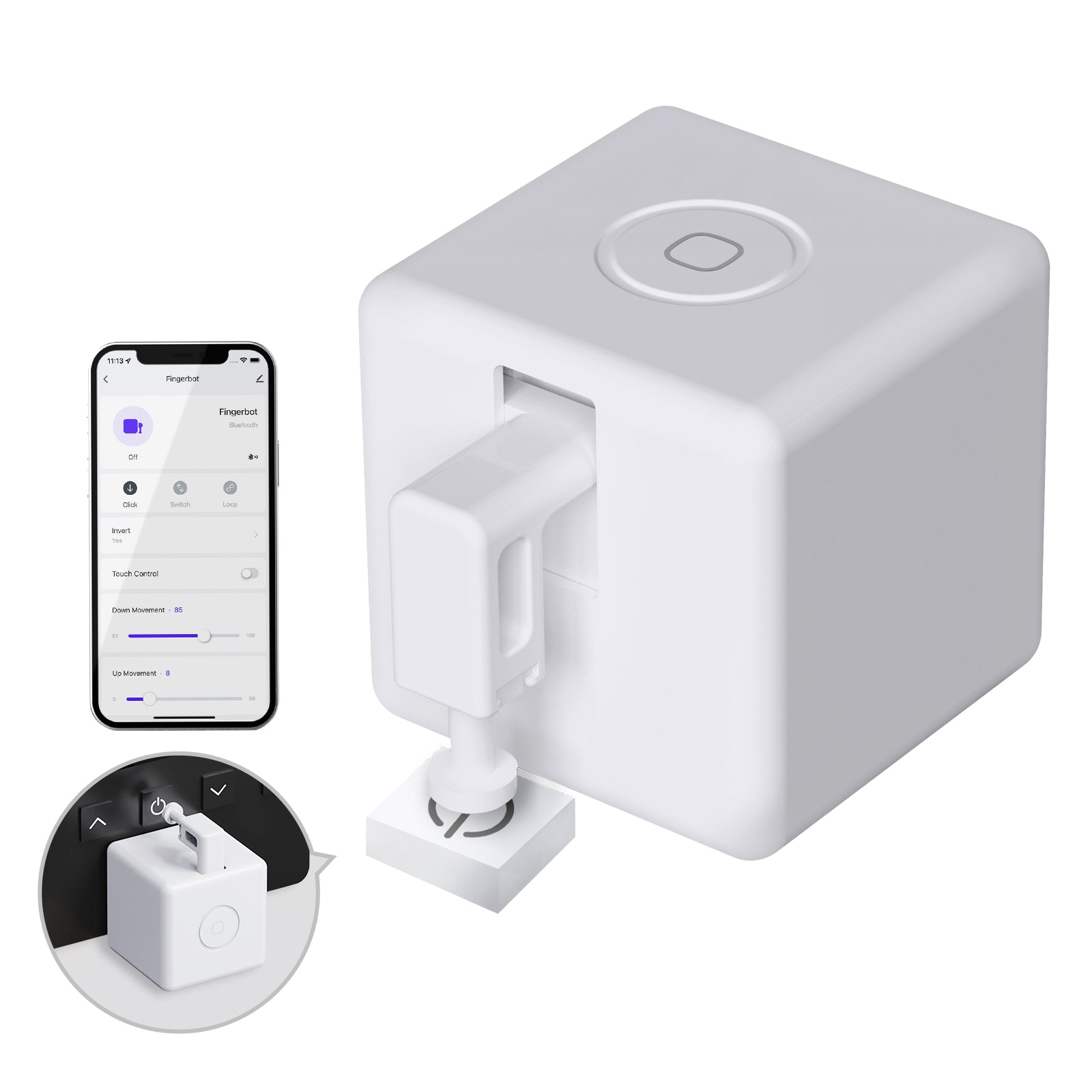 MOES Bluetooth Smart Fingerbot Plus Buy Wireless Button Switch Bot Touch ON/OFF - MOES