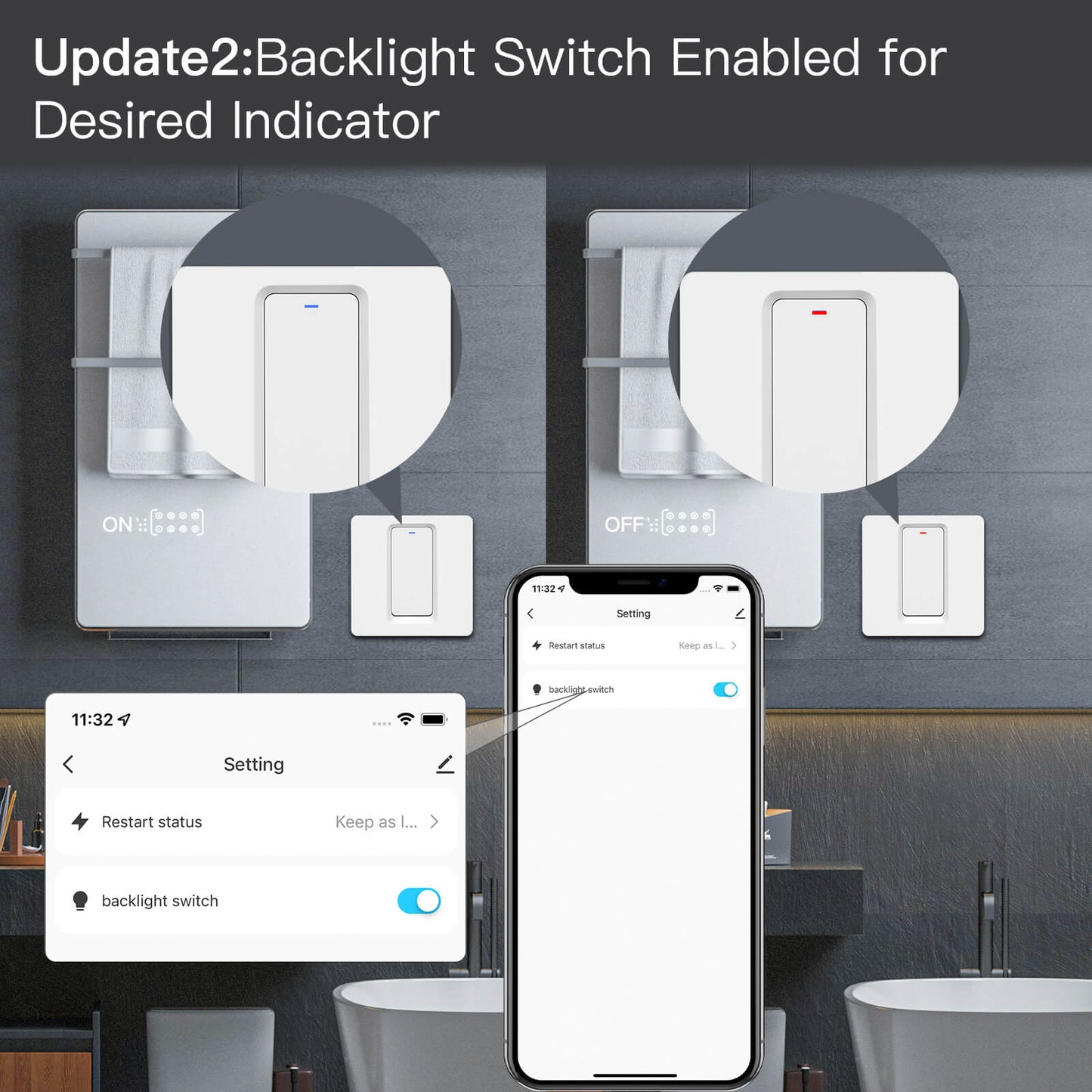 Update2: Backlight Switch Enabled for Desired Indicator - MOES