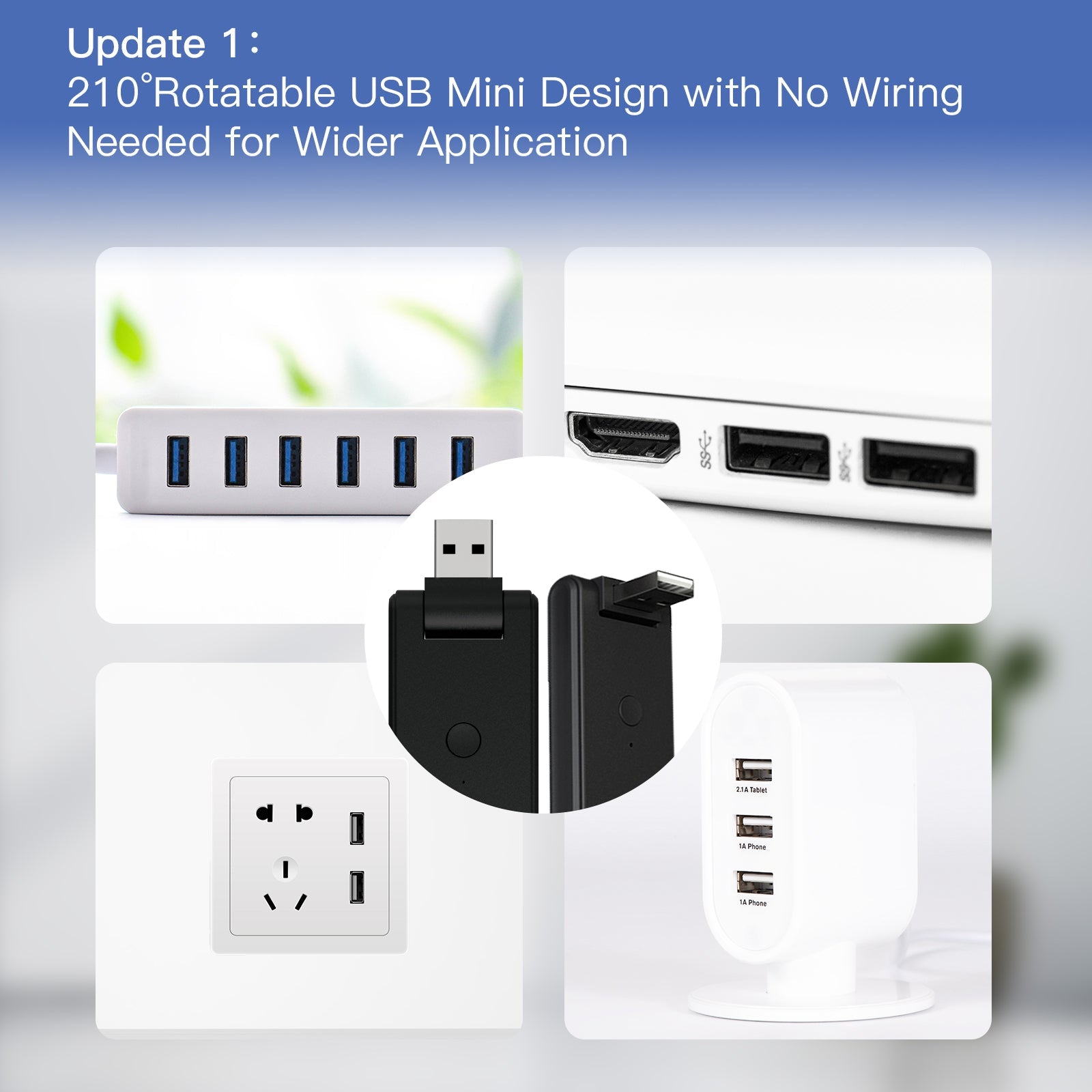 MOES Tuya Smart Infrared WiFi Remote Controller Wireless USB IR Controller 210°Rotate for IR TV Fan Switch Smart Home Automation Support Alexa Google Home - MOES