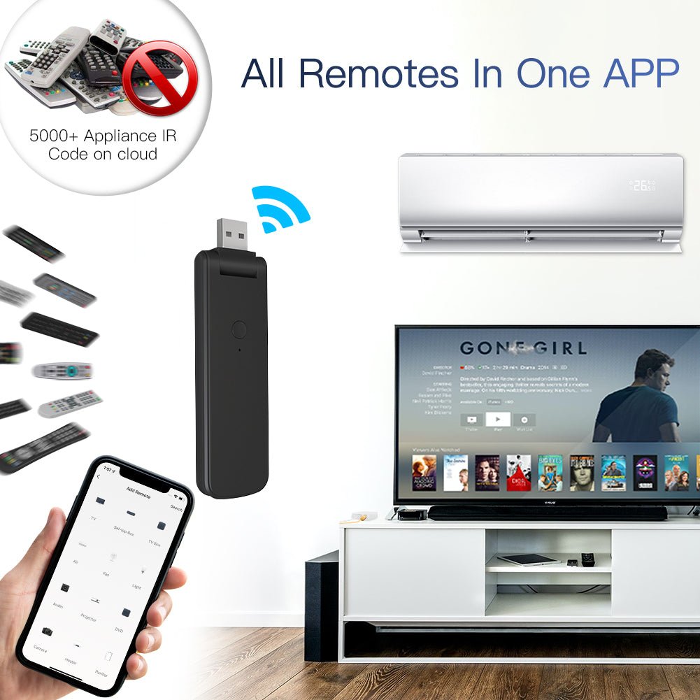 MOES Tuya Smart Infrared WiFi Remote Controller Wireless USB IR Controller 210°Rotate for IR TV Fan Switch Smart Home Automation Support Alexa Google Home - MOES
