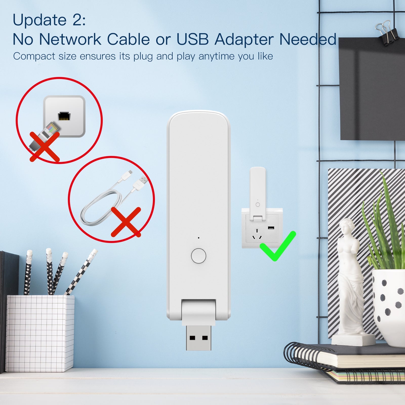 Compact size ensures its plug and play anytime you like - MOES