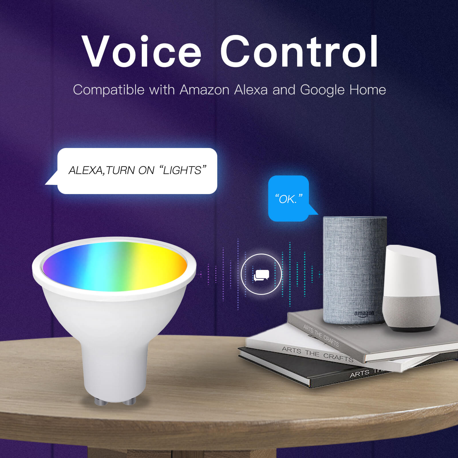 Compatible with Amazon Alexa and Google Home - MOES