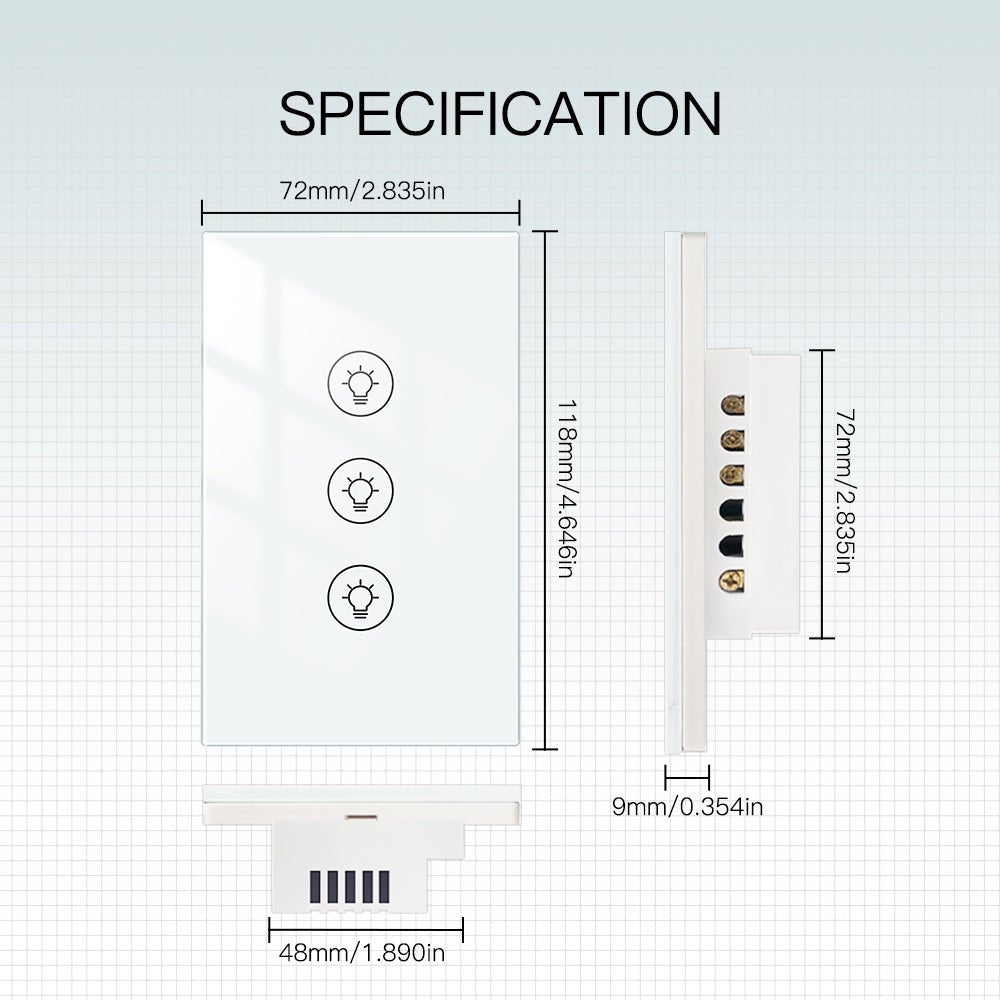 Smart Light Dimmer Touch Panel specification - MOES
