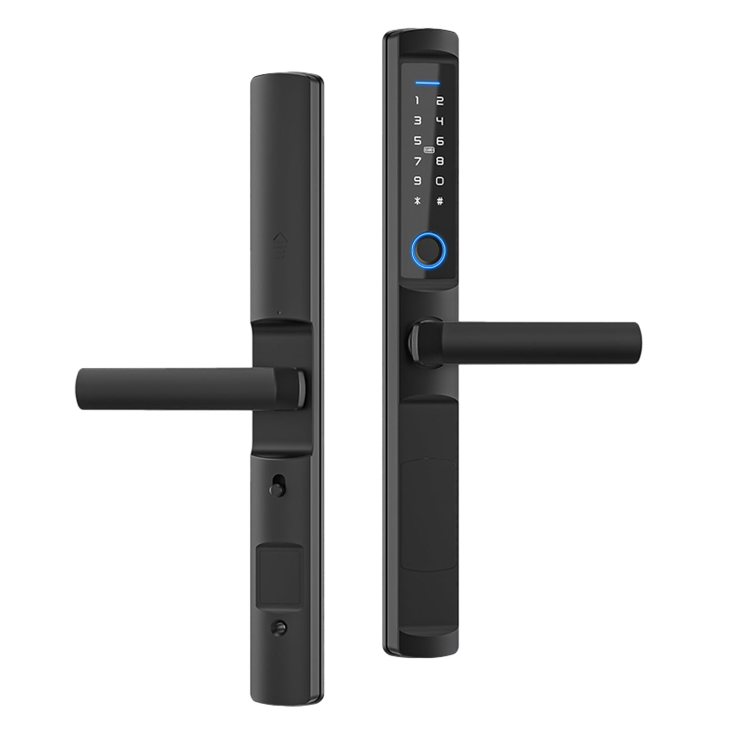 MOES WiFi Smart Narrow Side Fingerprint Coded Door Lock Remote Control Waterproof Two Handle Optional - MOES
