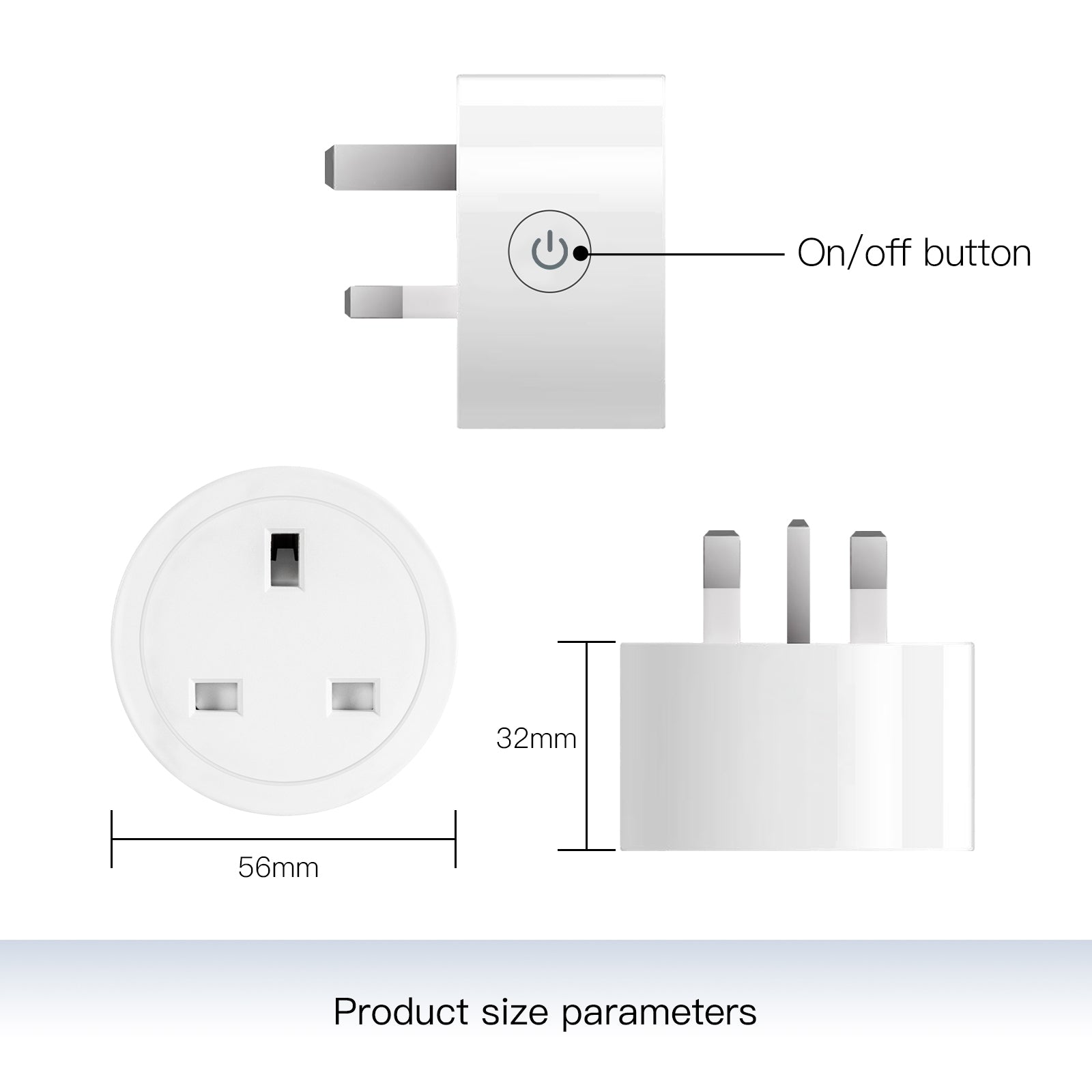MOES WiFi Smart Power Dimmer Plug Brightness Adjust Timer Socket UK - MOES