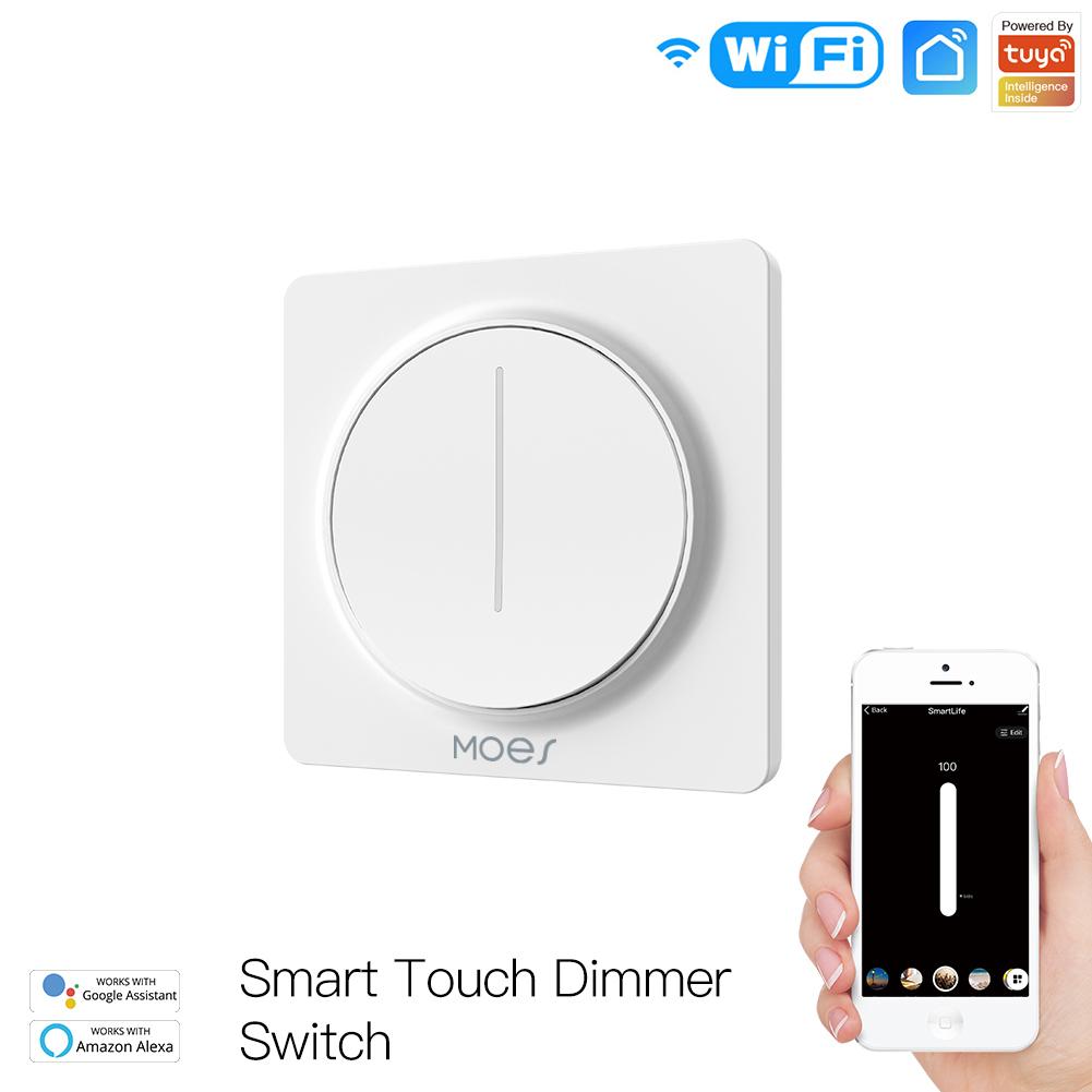 WiFi Round Dimmer SwitchSlide Led Dimmable Slim Touch Smart Switch – MOES