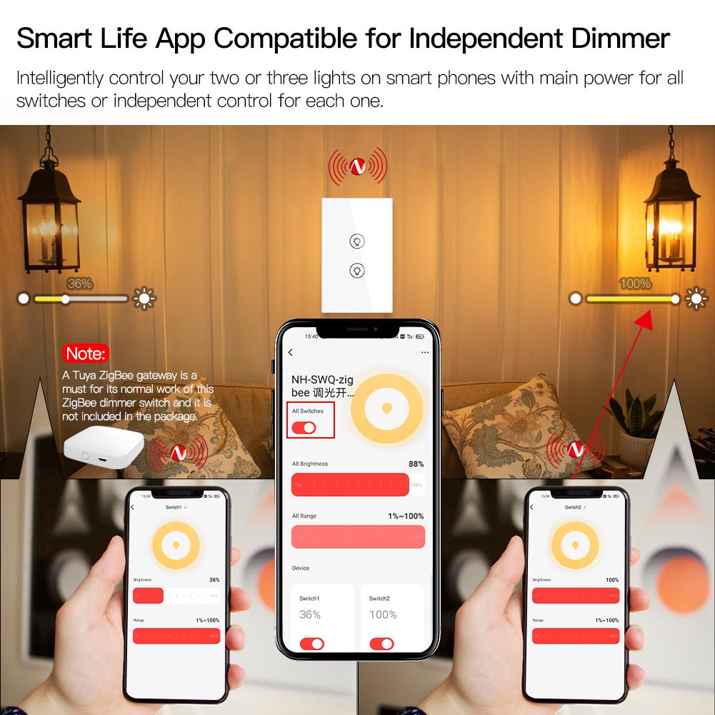 Smart Life App Compatible for Independent Dimmer - Moes