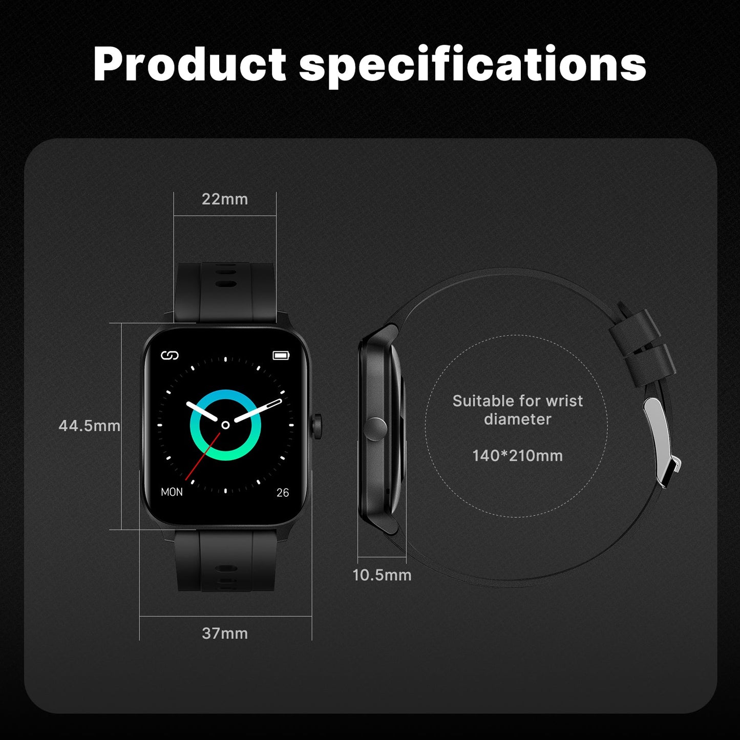 Smart Watch Alexa Built-in Fitness Tracker Heart Rate and Blood Oxygen Monitor, Waterproof 1.69-inch Touchscreen - MOES