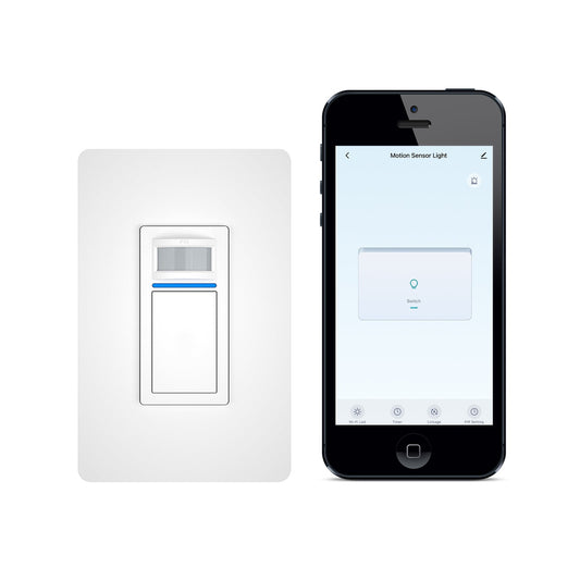 Smart WiFi Light PIR Motion Sensor Switch Single Pole Neutral Wire Required 110-125V 15A - MOES