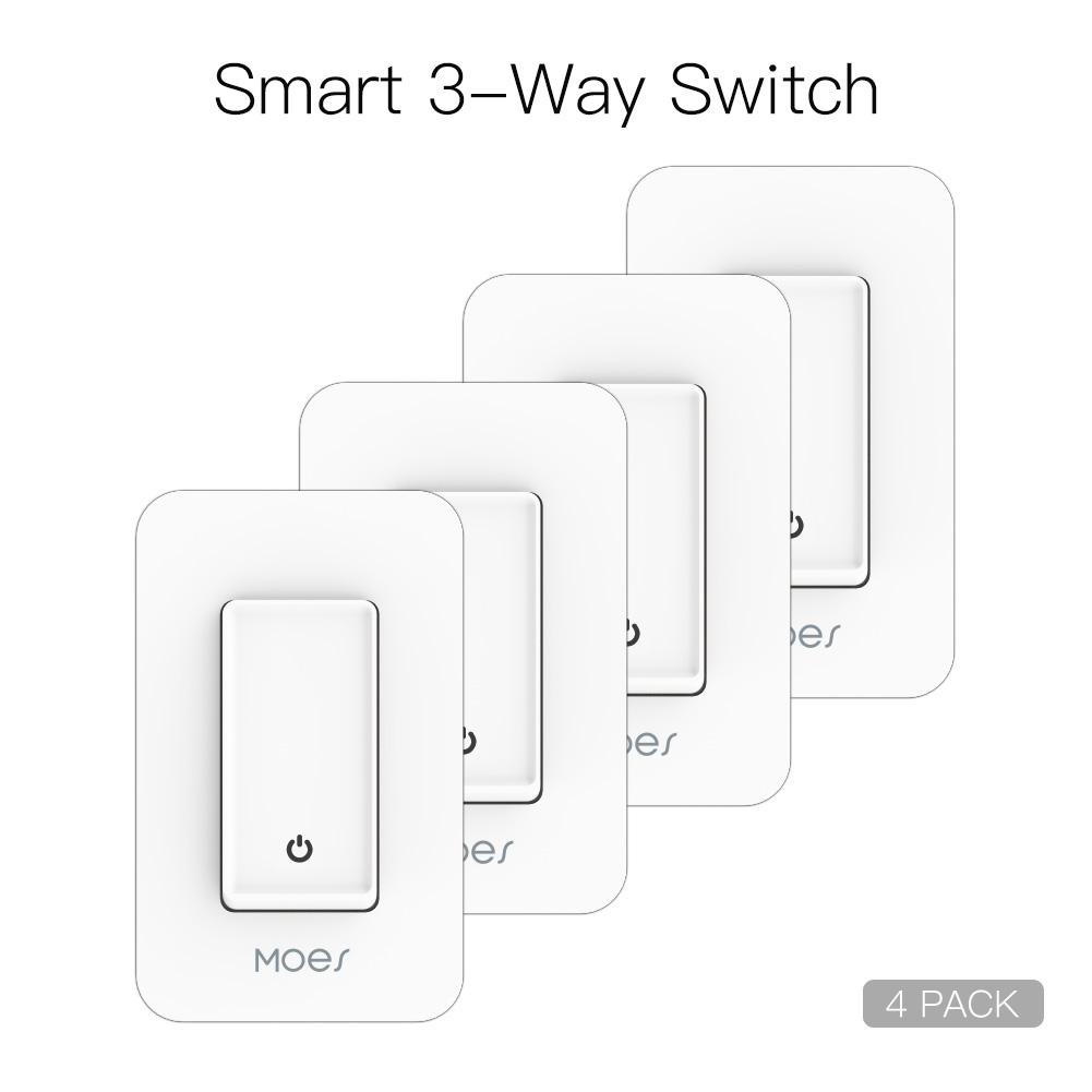 Snow Rock Series New 3-Way WiFi Smart Light Switch US Version - Moes