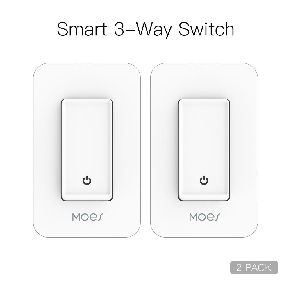 Snow Rock Series New 3-Way WiFi Smart Light Switch US Version - Moes