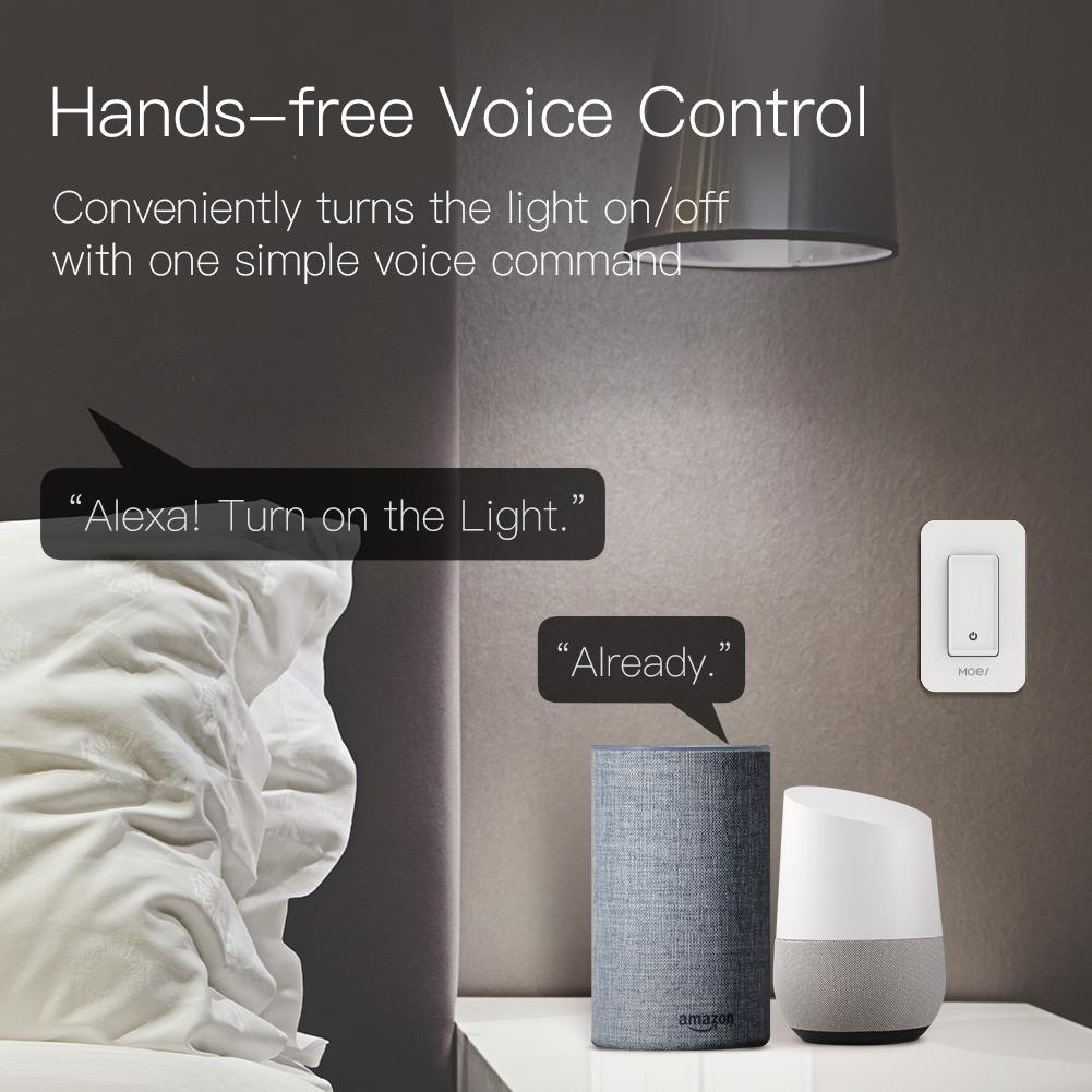 Snow Rock Series New Single Pole Smart Light Switch US Version - Moes
