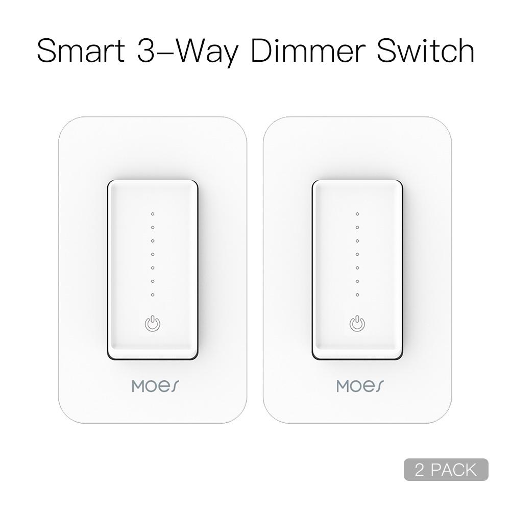 Snow Rock Series Single Pole/3 Way Smart Dimmer Switch Replace One Switch Only to Multi-control - Moes