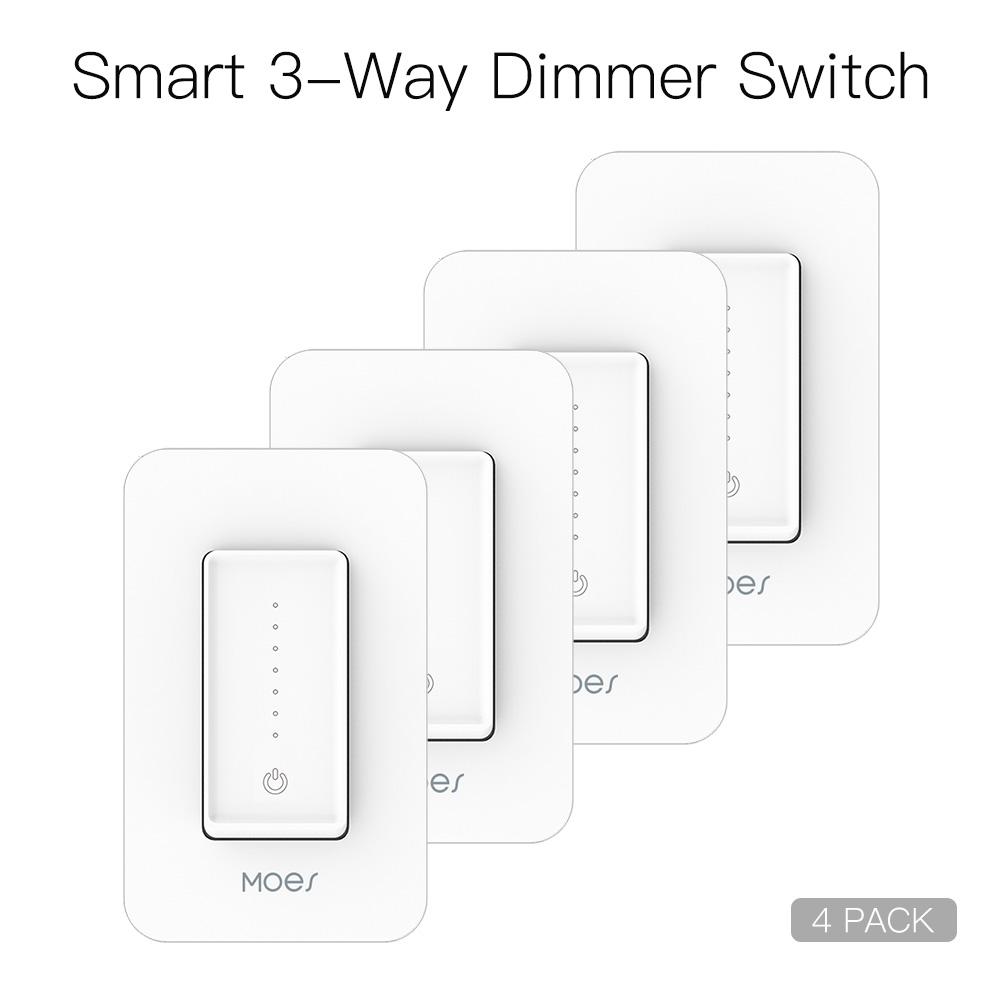 Snow Rock Series Single Pole/3 Way Smart Dimmer Switch Replace One Switch Only to Multi-control - Moes