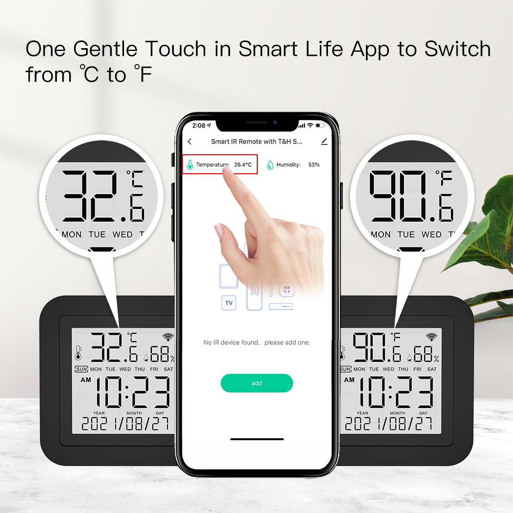 One Gentle Touch in Smart Life App to Switch from C toF - Moes