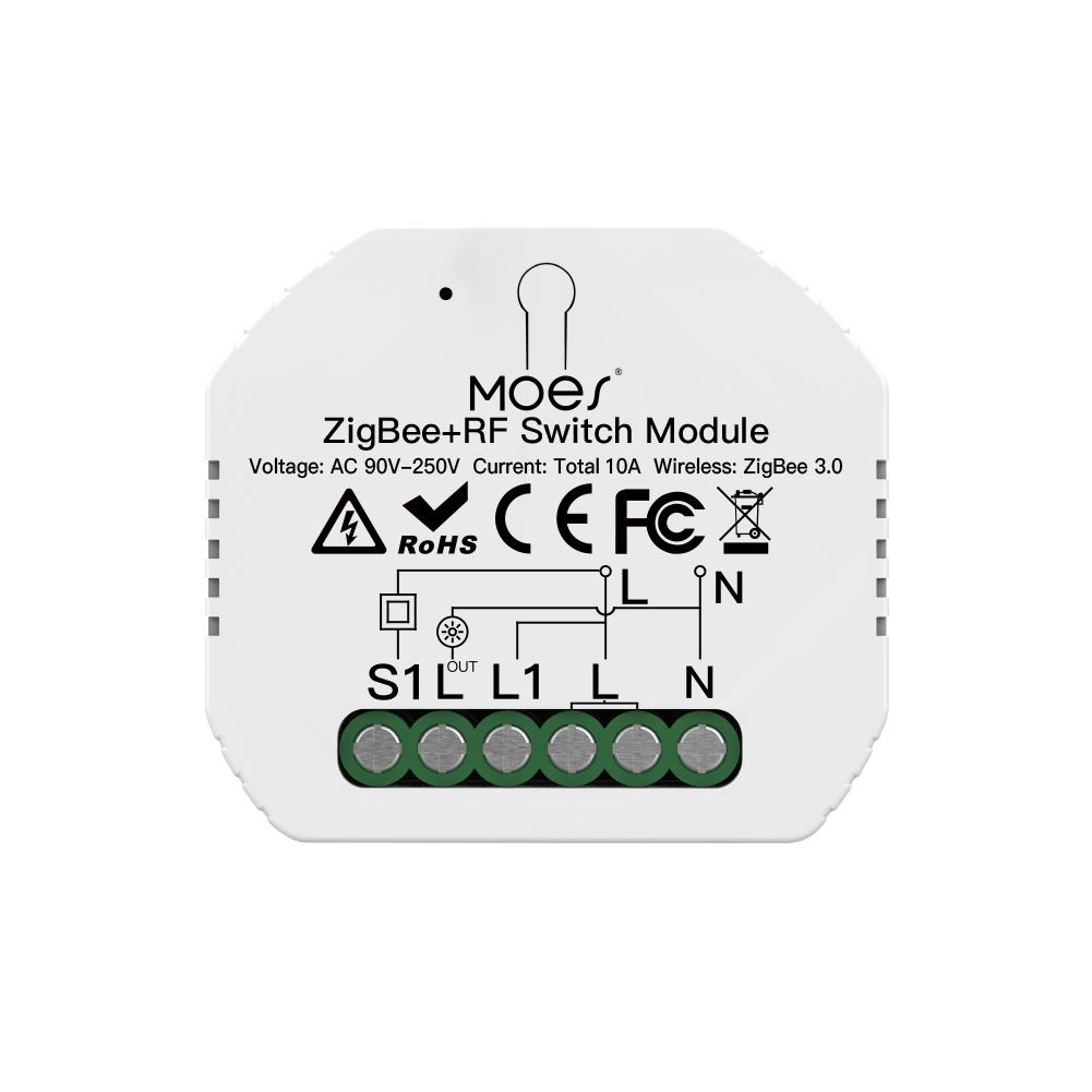 billedtekst lukke tiggeri MOES Tuya ZigBee Smart Module|RF Remote Light Switch Relay|ZRM 104 MS