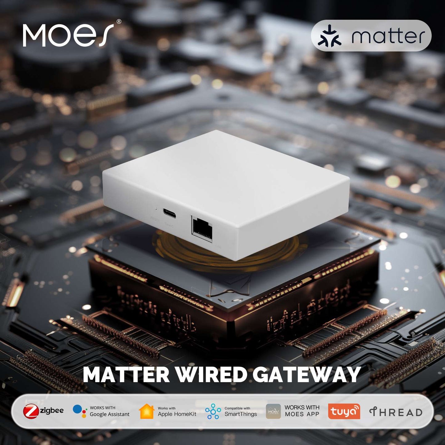 Tuya Zigbee Matter Thread Gateway Smart Home Bridge Matter Hub - MOES