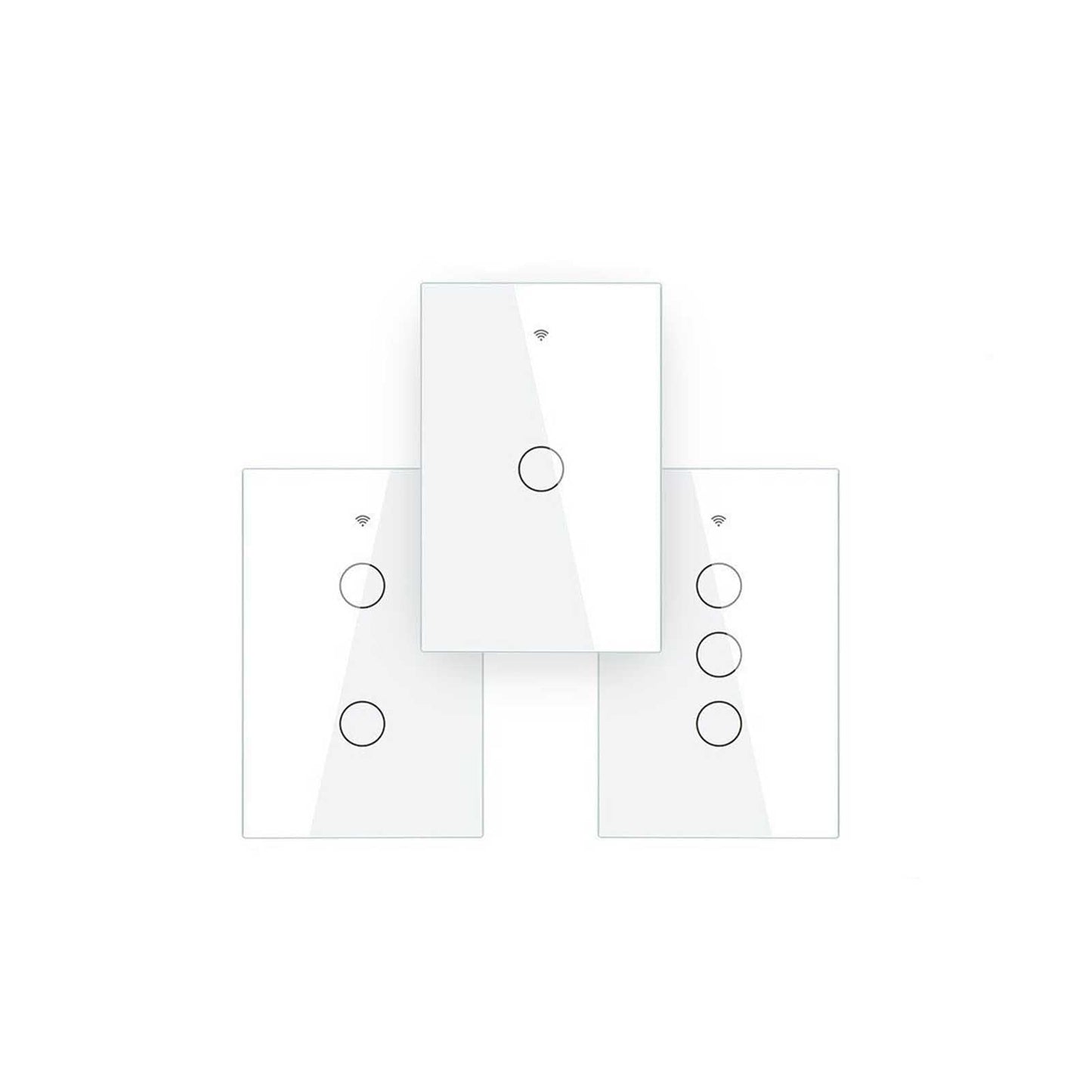 WiFi RF433 Smart Light Wall Touch Switch Single Pole 1/2/3/4 Gang US 220V - MOES