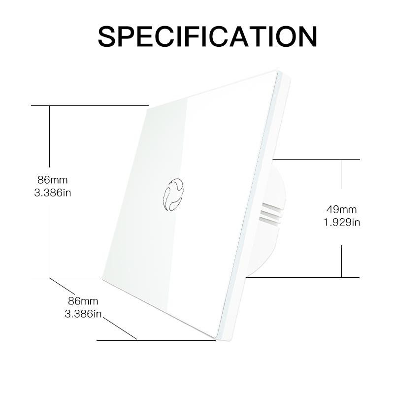 WiFi Smart Boiler Switch Water Heater Smart Life Tuya APP Remote Control Amazon Alexa Echo Google Home Voice Control Glass Panel EU - Moes
