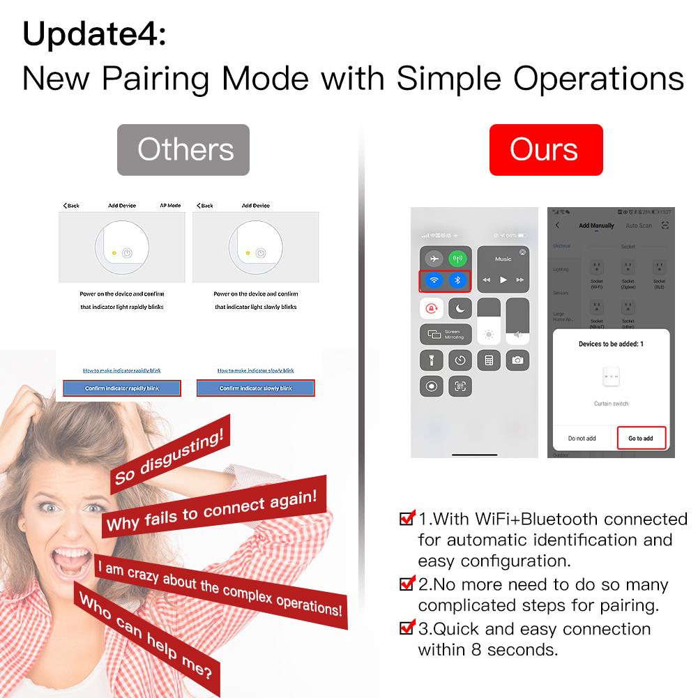 Update4:New Pairing Mode with Simple Operations - Moes