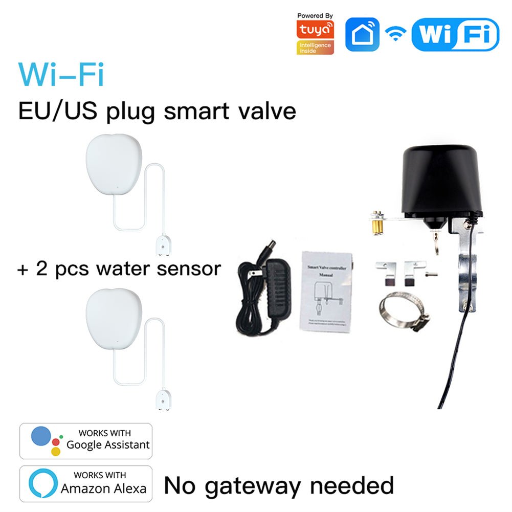 WiFi Smart Flood Sensor Home Alarm Water Leakage Detector Flood Notification Alert Overflow Security Alarm System Tuya/Smart Life App Wireless Remote Control - Moes