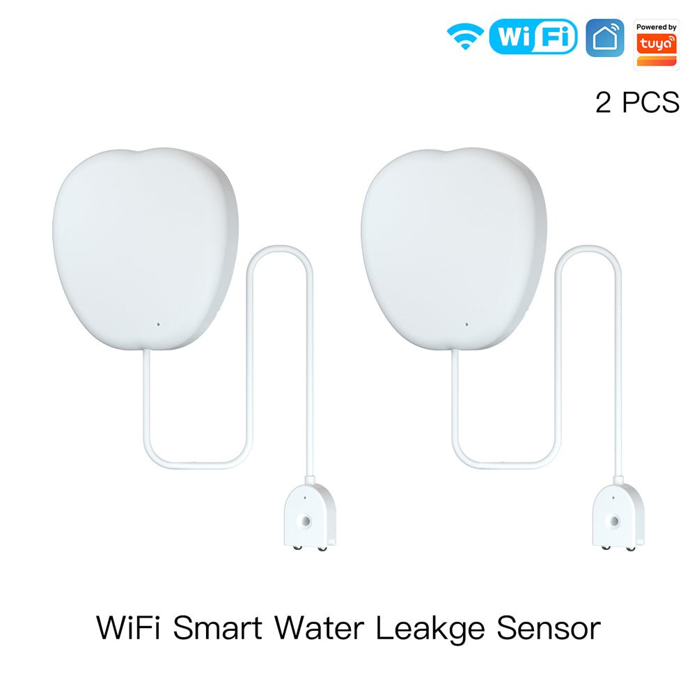 WiFi Smart Flood Sensor Home Alarm Water Leakage Detector Flood Notification Alert Overflow Security Alarm System Tuya/Smart Life App Wireless Remote Control - Moes