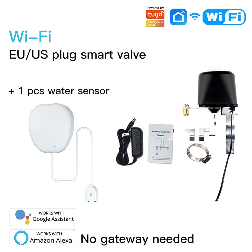 WiFi Smart Flood Sensor Home Alarm Water Leakage Detector Flood Notification Alert Overflow Security Alarm System Tuya/Smart Life App Wireless Remote Control - Moes
