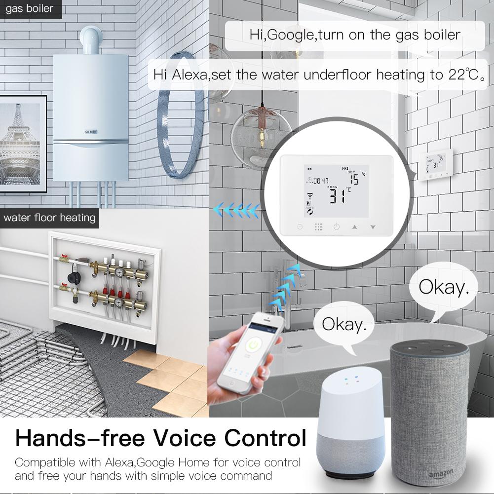 WiFi Smart LCD Wall-Hung Gas Boiler Water Underfloor Heating Temperature Controller - Moes