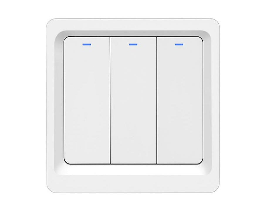 WiFi Smart Light Switch Push Button 2-way Multi-control 1 Gang EU UK Version with No Neutral Wire - Moes