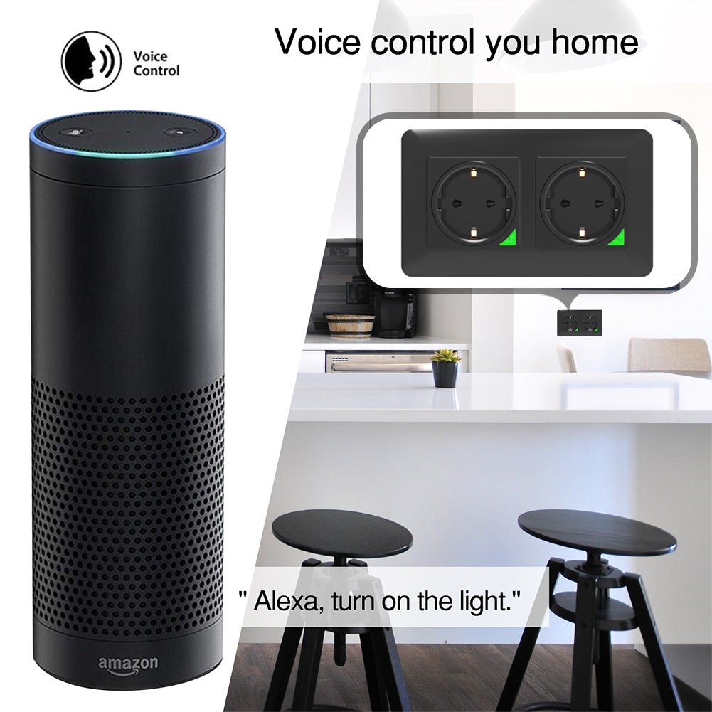 WiFi Smart Light Wall Switch Socket Outlet Push Button EU Version - Moes