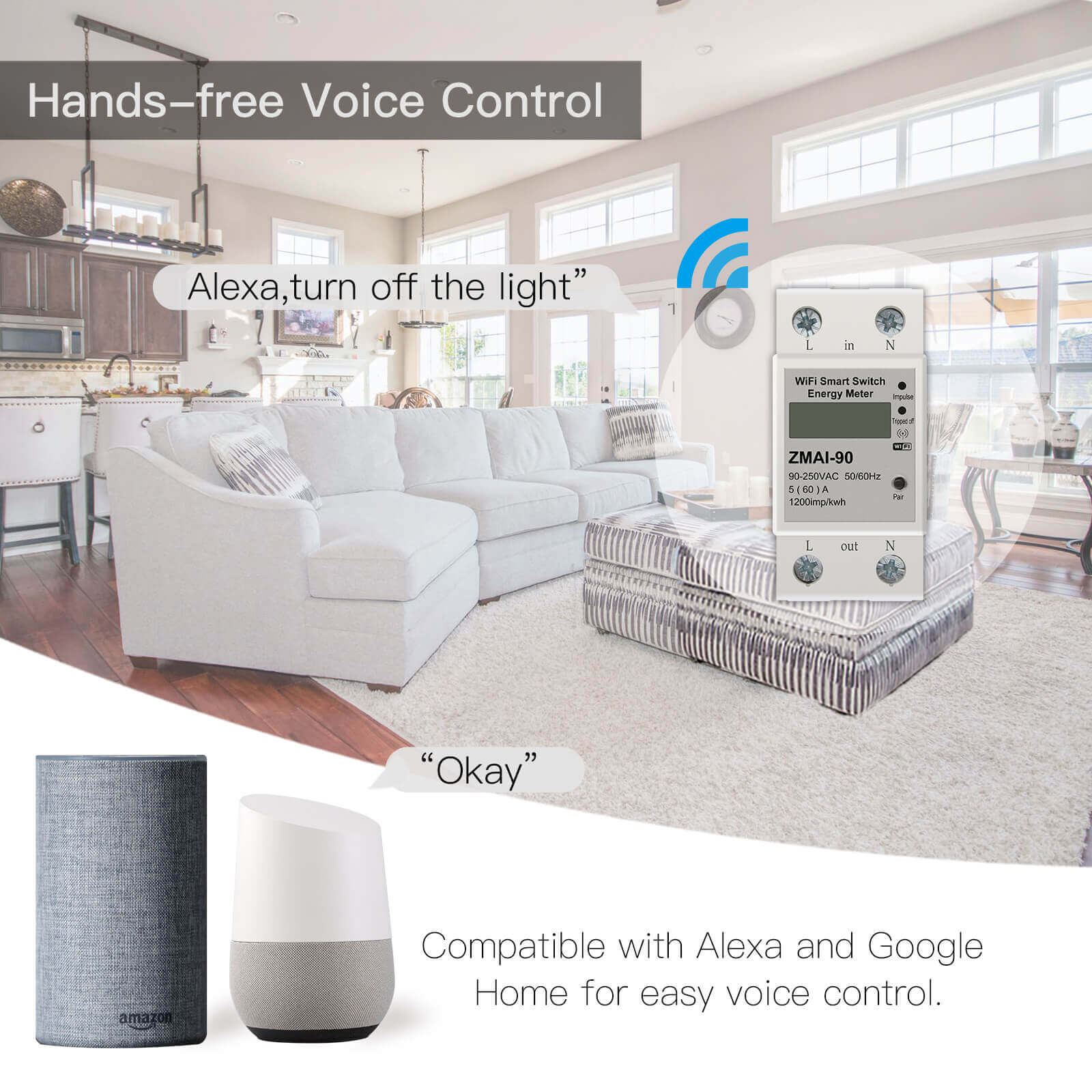 WiFi Smart Power Consumption Energy Monitoring Meter 110V/220V - MOES