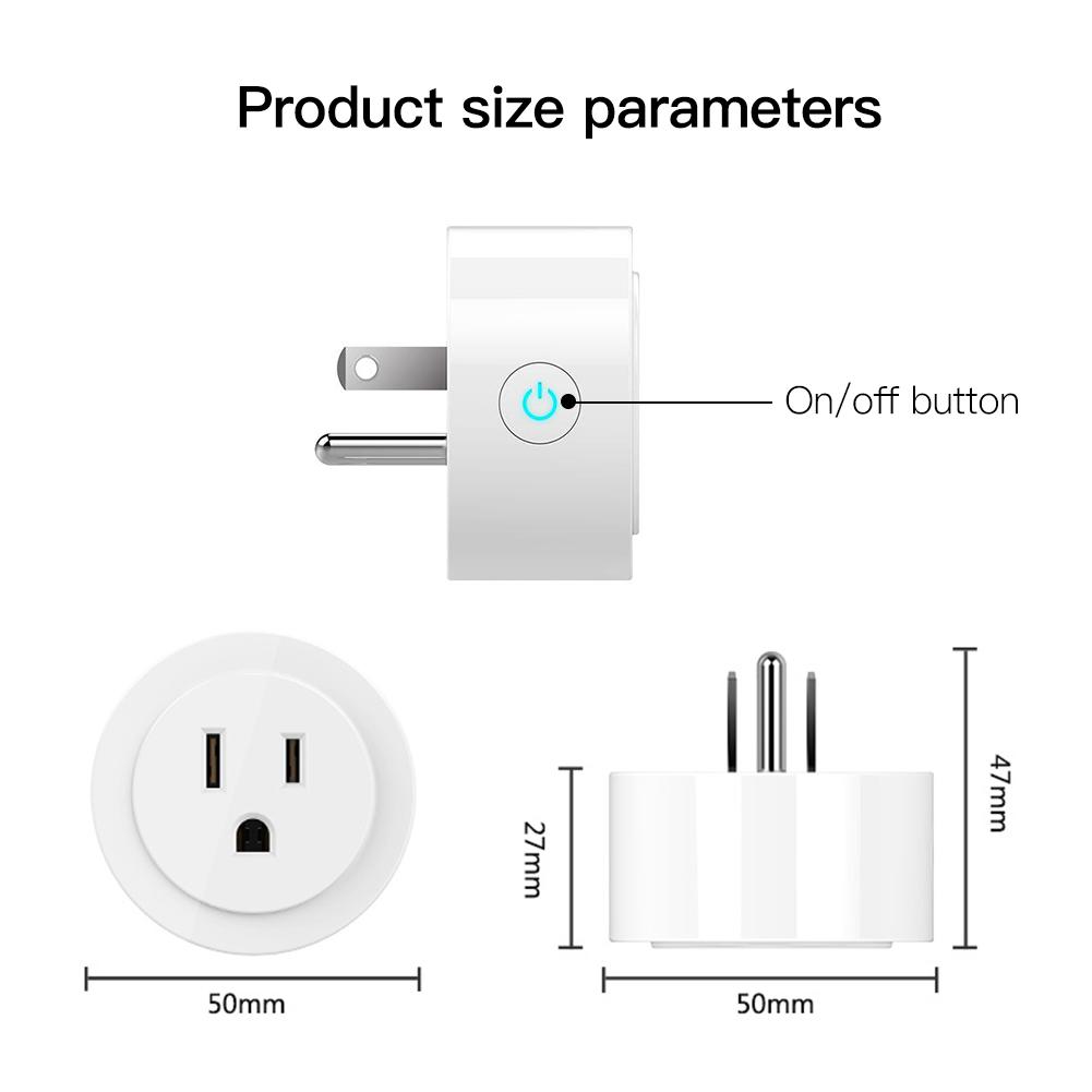 WiFi Smart Power Socket Plug Brightness Adjust Timer Plug Tuya Smart Life App Compatible - Moes